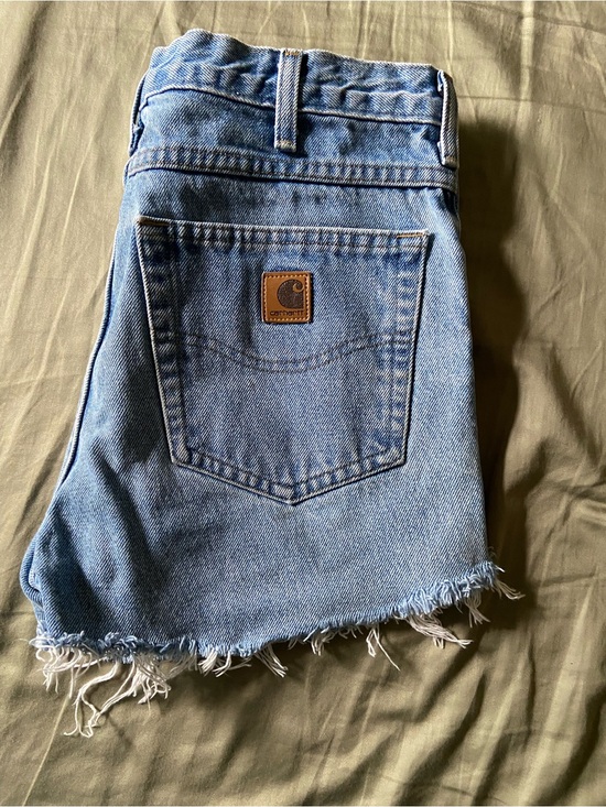 Carhartt Pants - Carhartt Light Blue Denim cut off shorts